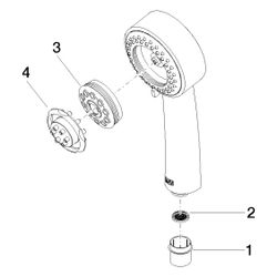 Dornbracht Handbrause Madison FlowReduce 6,8l/min, Messing 23kt Gold... DORNBRACHT-28002978-090010 4029011765964 (Abb. 1)