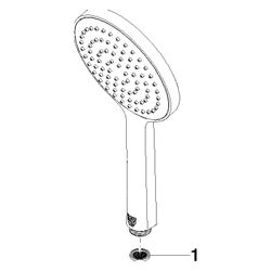 Dornbracht Handbrause 6,8 l/min Serienneutral 28017979FF0010 schwarz matt... DORNBRACHT-28017979-330010 4029011922039 (Abb. 1)