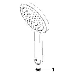 Dornbracht Handbrause 130mm 15l/min G 1/2", Dark Platinum gebürstet, 28017979-9... DORNBRACHT-28017979-99 4029011922022 (Abb. 1)