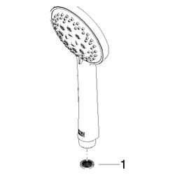 Dornbracht Handbrause 100mm 15l/min G 1/2", Messing gebürstet 23kt Gold, 280189... DORNBRACHT-28018979-28 4029011924286 (Abb. 1)
