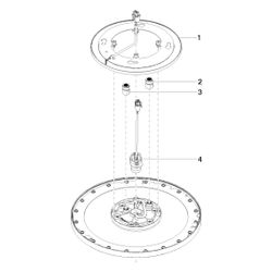 Dornbracht Regenbrause für Deckeneinbau mit Licht D 300mm Pure Rain 12l/min Pur... DORNBRACHT-28034970-08 4029011960536 (Abb. 1)