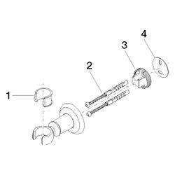 Dornbracht Brausehalter Madison Rosette 55mm, Platin gebürstet... DORNBRACHT-28050361-06 4029011718656 (Abb. 1)
