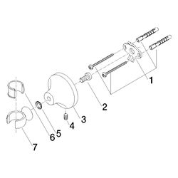 Dornbracht Brausehalter Madison Rosette 65mm, Dark Platinum gebürstet... DORNBRACHT-28050410-99 4029011808081 (Abb. 1)