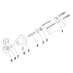Dornbracht Brausehalter Tara, Rosette 55mm, Dark Platinum gebürstet... DORNBRACHT-28050892-99 4029011818844 (Abb. 1)