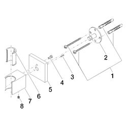 Dornbracht Brausehalter Symetrics Rosette 60x60mm, Chrom, 28050980-00... DORNBRACHT-28050980-00 4029011635106 (Abb. 1)