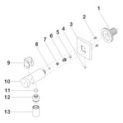 Dornbracht Wandanschlussbogen mit integriertem Brausehalter Rosette 60x60mm Ans... DORNBRACHT-28490970-08 4029011831126 (Abb. 1)