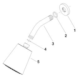 Dornbracht Kopfbrause Ausladung 180-210mm Brausekopf 100mm 7l/min Anschluss G 1... DORNBRACHT-28504979-28 4029011898570 (Abb. 1)