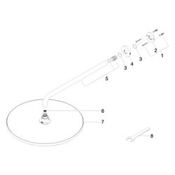 Dornbracht Regenbrause mit Wandanbindung, 450mm D 400mm Pure Rain 20l/min, Plat... DORNBRACHT-28659970-06 4029011739293 (Abb. 1)