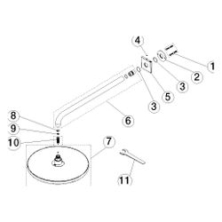 Dornbracht Regenbrause IMO mit Wandanbindung Kunststoff D 300mm Ausladung 450mm... DORNBRACHT-28675670-19 4099477315256 (Abb. 1)