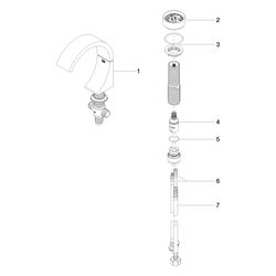 Dornbracht CYO Waschtisch-2-Lochbatterie ohne Ablaufgarnitur 29217811 chrom... DORNBRACHT-29217811-00 4029011926877 (Abb. 1)