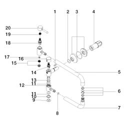 Dornbracht Kaltwasserventil Pot Filler Vaia schwenkbar, Ausladung 500mm, 5,7l/m... DORNBRACHT-30805809-46 4099477167954 (Abb. 1)