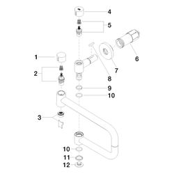 Dornbracht Kaltwasserventil Tara Ultra Pot Filler schwenkbar, Ausladung 500mm, ... DORNBRACHT-30805875-08 4029011894435 (Abb. 1)