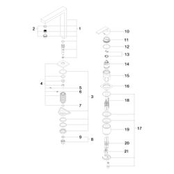 Dornbracht Zweilochbatterie Lot Bar Tap schwenkbarer Auslauf 165mm, 8l/min, Bro... DORNBRACHT-32805680-42 4099477261256 (Abb. 1)
