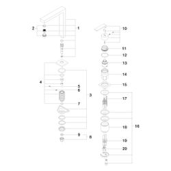 Dornbracht Zweilochbatterie Lot Bar Tap schwenkbarer Auslauf 165mm, 8l/min, Bro... DORNBRACHT-32805680-42 4099477261256 (Abb. 1)