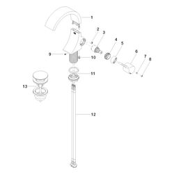 Dornbracht Waschtisch-Einhandbatterie CYO mit Ablaufgarnitur Ausladung 143mm, D... DORNBRACHT-33500811-99 4029011847165 (Abb. 1)