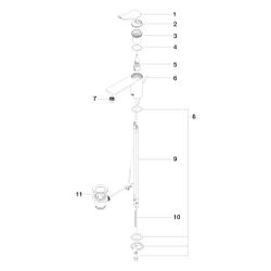 Dornbracht Waschtisch-Einhandbatterie Lissé starrer Auslauf 130mm, 5,7l/min, Ch... DORNBRACHT-33500845-00 4029011711107 (Abb. 1)