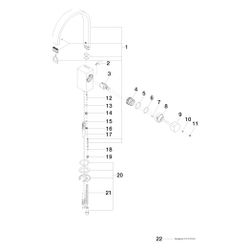 Dornbracht MEM Waschtisch-Einhandmischer mit Ablaufgarnitur 33501782 chrom... DORNBRACHT-33501782-00 4029011673399 (Abb. 1)