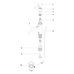 Dornbracht Waschtisch-Einhandbatterie Meta mit Ablaufgarnitur, Ausladung 135mm,... DORNBRACHT-33502660-33 4029011762741 (Abb. 1)