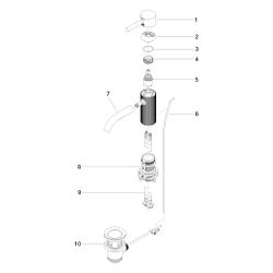 Dornbracht Waschtisch-Einhandbatterie Meta mit Ablaufgarnitur, Ausladung 125mm,... DORNBRACHT-33504660-26 4099477188201 (Abb. 1)
