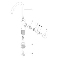Dornbracht Waschtisch-Einhandbatterie Meta o. Ablaufg., Ausladung 167mm, schwen... DORNBRACHT-33505661-00 4029011766459 (Abb. 1)