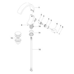 Dornbracht Waschtisch-Einhandbatterie CYO mit Ablaufgarnitur Ausladung 177mm, P... DORNBRACHT-33505811-06 4029011847264 (Abb. 1)
