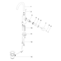 Dornbracht VAIA Waschtisch-Einhandmischer mit Ablaufgarnitur 33510809 platin ma... DORNBRACHT-33510809-06 4029011740244 (Abb. 1)