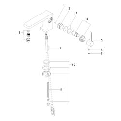 Dornbracht Waschtisch-Einhandbatterie Lulu ohne Ablaufgarnitur Ausladung 155mm ... DORNBRACHT-33521710-06 4029011483257 (Abb. 1)