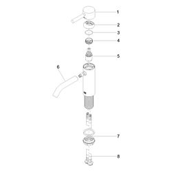 Dornbracht Waschtisch-Einhandbatterie Meta o. Ablaufg., Ausladung 135mm, starr,... DORNBRACHT-33522660-33 4029011762802 (Abb. 1)