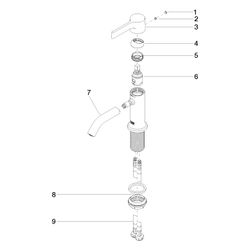 Dornbracht Waschtisch-Einhandbatterie Vaia o. Ablaufg., starr, Ausladung 106mm,... DORNBRACHT-33522809-42 4099477109671 (Abb. 1)