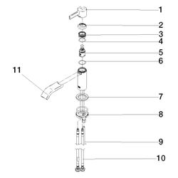 Dornbracht Waschtisch-Einhandbatterie IMO starrer Auslauf 105mm, 4,6l/min, Dark... DORNBRACHT-33525671-19 4099477159751 (Abb. 1)