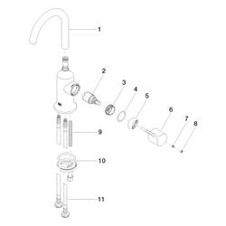 Dornbracht VAIA Waschtisch-Einhandmischer ohne Ablaufgarnitur 33525809 platin m... DORNBRACHT-33525809-06 4029011740312 (Abb. 1)