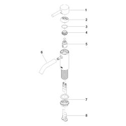 Dornbracht Waschtisch-Einhandbatterie Meta o. Ablaufg., Ausladung 125mm, starr,... DORNBRACHT-33526660-00 4029011762529 (Abb. 1)