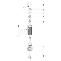 Dornbracht Waschtisch-Einhandbatterie Meta o. Ablaufg., Ausladung 125mm, linear... DORNBRACHT-33529660-00 4099477011509 (Abb. 1)
