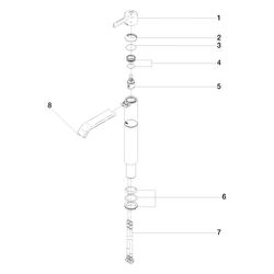 Dornbracht Waschtisch-Einhandbatterie IMO starrer Auslauf 170mm, erhöhter Stand... DORNBRACHT-33537671-33 4099477155241 (Abb. 1)
