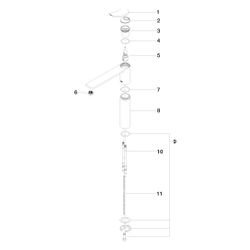 Dornbracht Waschtisch-Einhandbatterie Lissé o. Ablaufg. starrer Auslauf 215mm, ... DORNBRACHT-33537845-06 4029011712869 (Abb. 1)