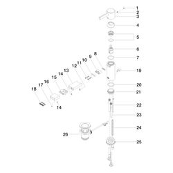 Dornbracht IMO Bidet-Einhandmischer mit Ablaufgarnitur Serienspezifisch 3360067... DORNBRACHT-33600670-28 4029011899669 (Abb. 1)