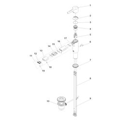 Dornbracht Bidet-Einhandbatterie IMO starrer Auslauf 125mm, 4,6l/min, Dark Chro... DORNBRACHT-33600671-19 4099477160054 (Abb. 1)