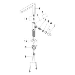 Dornbracht Einhebelmischer Lot schwenkbarer Auslauf 236mm, 8l/min, Champagne 22... DORNBRACHT-33800680-47 4099477124612 (Abb. 1)