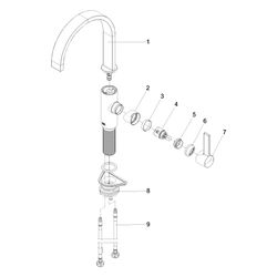 Dornbracht Einhebelmischer Mem, Ausladung 201mm, schwenkbar, max. 6,3l/min, Dar... DORNBRACHT-33800682-19 4099477124698 (Abb. 1)