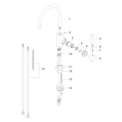 Dornbracht Einhebelmischer Tara schwenkbar, Ausladung 201mm, max. 7l/min, Dark ... DORNBRACHT-33800888-39 4099477400631 (Abb. 1)