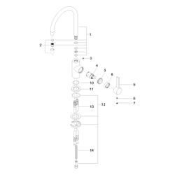 Dornbracht Einhebelmischer Tara Ultra Bar Tap schwenkbar, Ausladung 166mm, max.... DORNBRACHT-33805875-08 4029011894022 (Abb. 1)