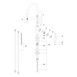 Dornbracht Einhebelmischer Tara Ultra, Ausladung 166mm, max. 8l/min, Dark Brass... DORNBRACHT-33805875-39 4099477400693 (Abb. 1)