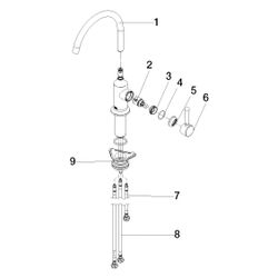 Dornbracht Einhebelmischer Vaia, für Spül-/Profibrause, Ausladung 202mm, max. 7... DORNBRACHT-33810809-19 4099477144191 (Abb. 1)
