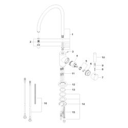 Dornbracht Einhebelmischer Tara schwenkbar, Ausladung 236mm, max. 7l/min, Dark ... DORNBRACHT-33815888-39 4099477400778 (Abb. 1)