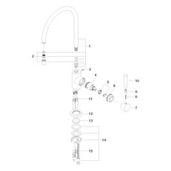 Dornbracht Einhebelmischer Tara schwenkbar, Ausladung 236mm, max. 7l/min, Dark ... DORNBRACHT-33815888-39 4099477400778 (Abb. 1)