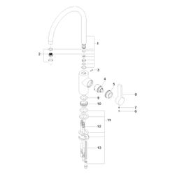 Dornbracht Einhebelmischer Tara Ultra schwenkbar, Ausladung 241mm, max. 8l/min,... DORNBRACHT-33816875-33 4029011957413 (Abb. 1)