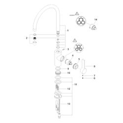Dornbracht Einhebelmischer Tara Ultra schwenkbar, Ausladung 241mm, max. 8l/min,... DORNBRACHT-33816875-39 4099477400815 (Abb. 1)