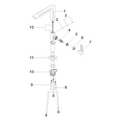 Dornbracht Einhebelmischer Lot für Spül- und Profibrause schwenkbarer Auslauf 2... DORNBRACHT-33826680-99 4099477131733 (Abb. 1)
