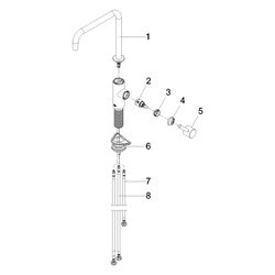 Dornbracht Einhebelmischer Meta Square, für Spül-/Profibrause, Ausladung 235mm,... DORNBRACHT-33826861-06 4099477010021 (Abb. 1)