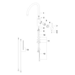 Dornbracht Tara Ultra Einhandmischer für Spül-/Profibrause 33826875 Messing geb... DORNBRACHT-33826875-28 4029011899898 (Abb. 1)